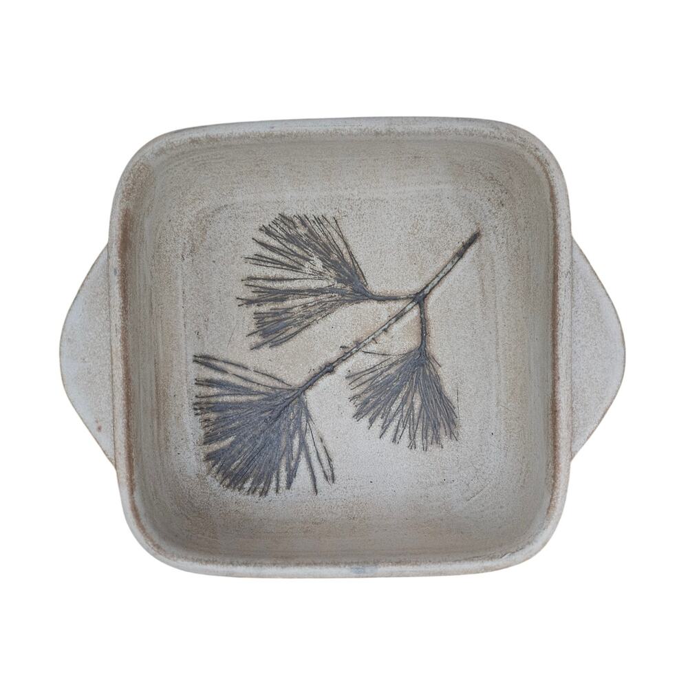 Small handmade casserole dish:  Pottery 7 inches square by 2 inches deep